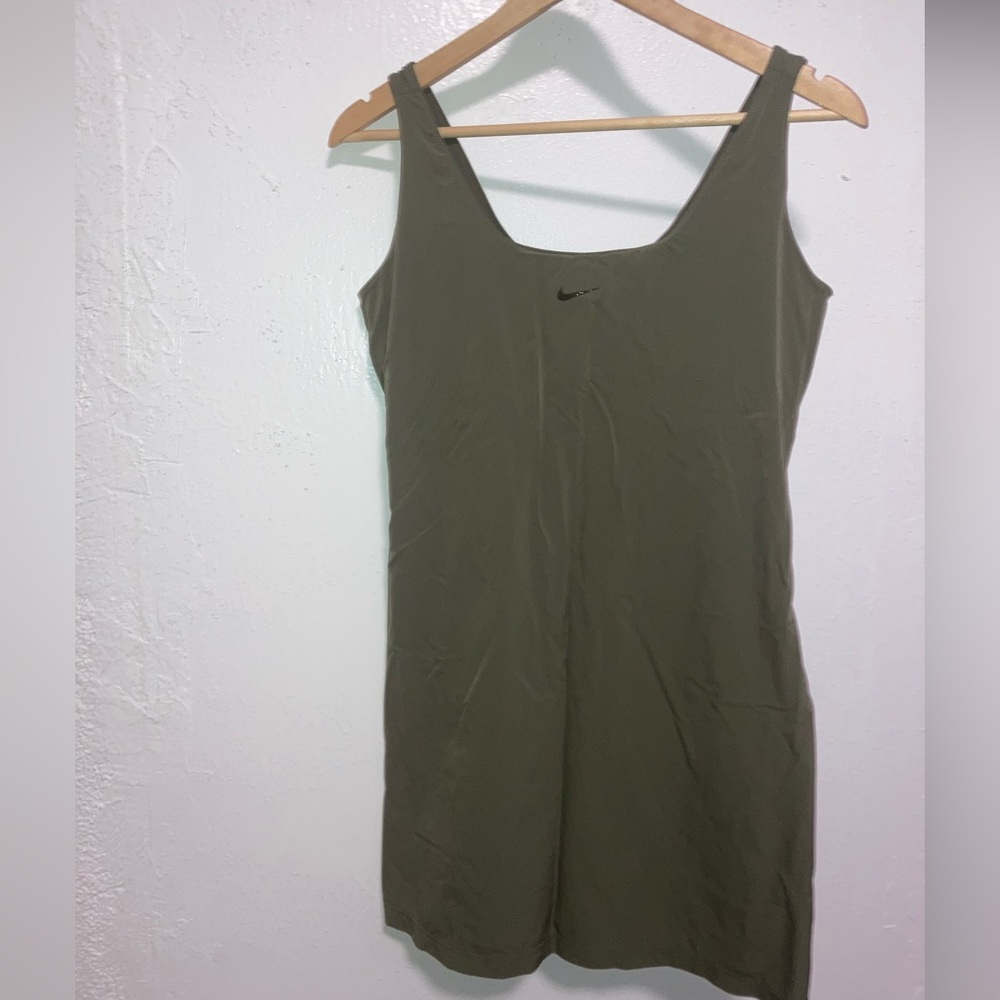 Army green Nike dress.